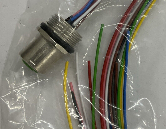 Murr 7000-17181-9030100 M12 8-Pole Female Receptacle Front Mount 1-Meter