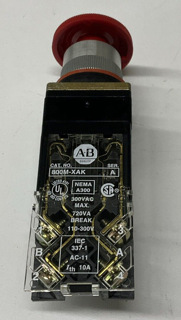 Allen Bradley 800MR-FXT6AK Red Small Twist-Release Switch - 0