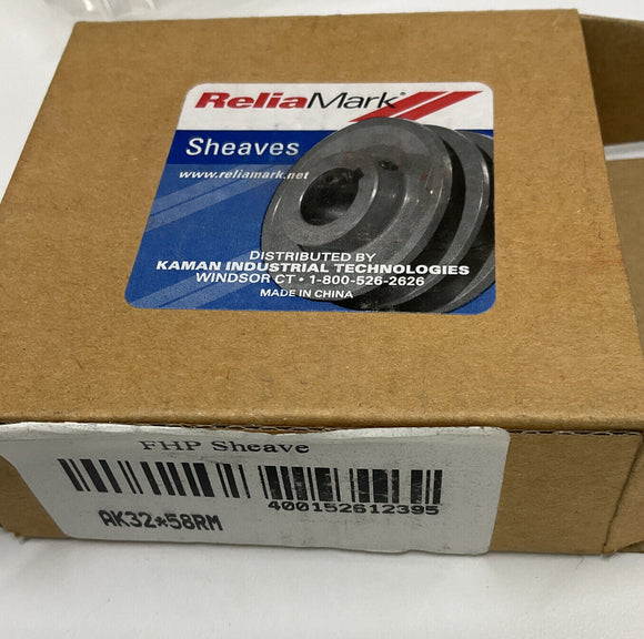 ReliaMark AK32X58RM Single Grove Sheave w/ Finished 5/8" Bore