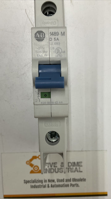 Allen Bradley 1489-M1D050 Ser. D 5 Amp Circuit Breaker - 0