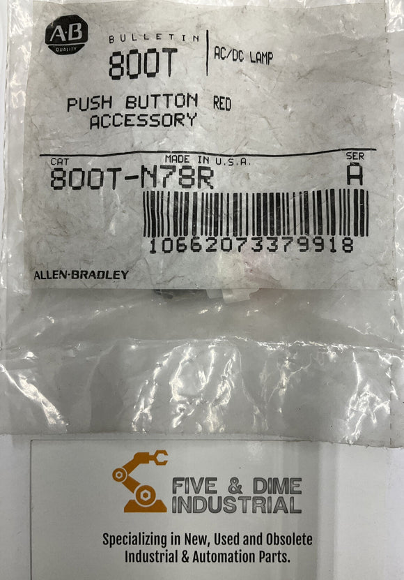 Allen Bradley 800T-N78R Push Button Red Accessory