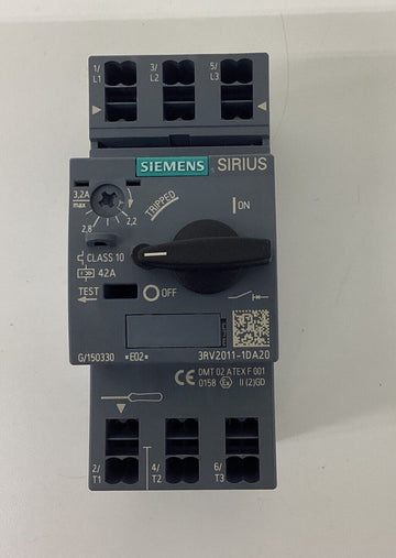 Siemens 3RV2011-1DA20 Motor Protector  2.2-3.2A - 0