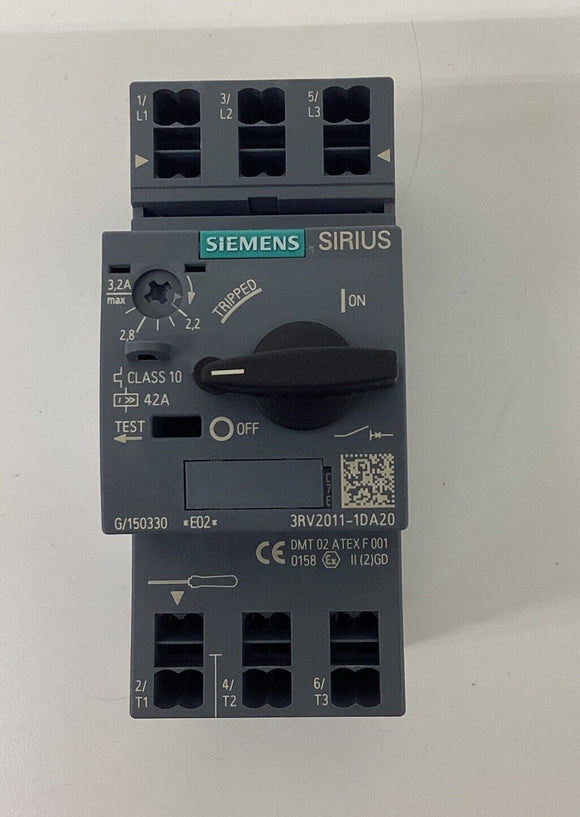 Siemens 3RV2011-1DA20 Motor Protector  2.2-3.2A