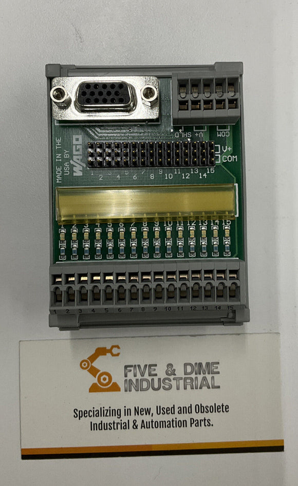 Wago 51012338 Interface Board 4 Inputs 4 Outputs 24VDC 15-Pin D-sub