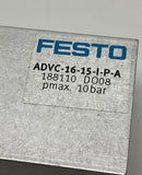 Festo ADVC-16-15-I-P-A  Pneumatic Cylinder  80mm Bore,  10mm Stroke 188110-6