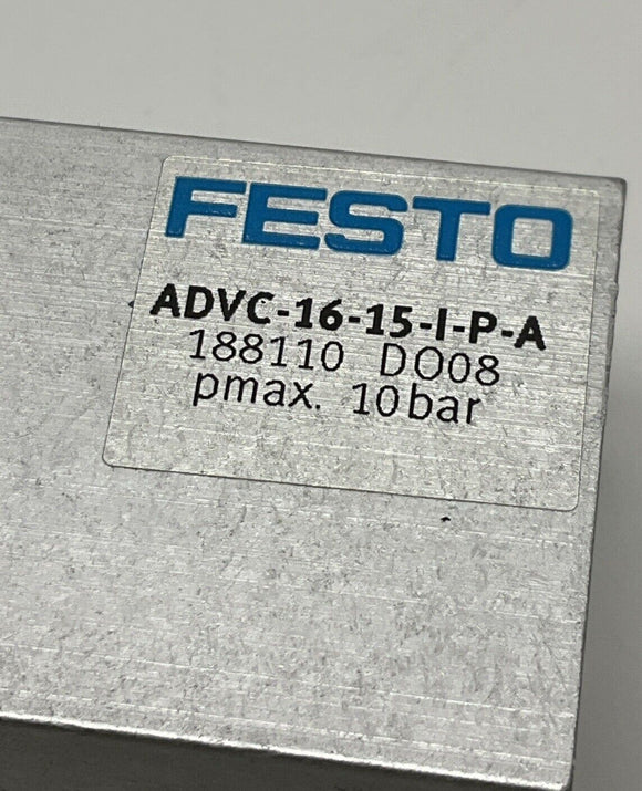Festo ADVC-16-15-I-P-A  Pneumatic Cylinder  80mm Bore,  10mm Stroke 188110
