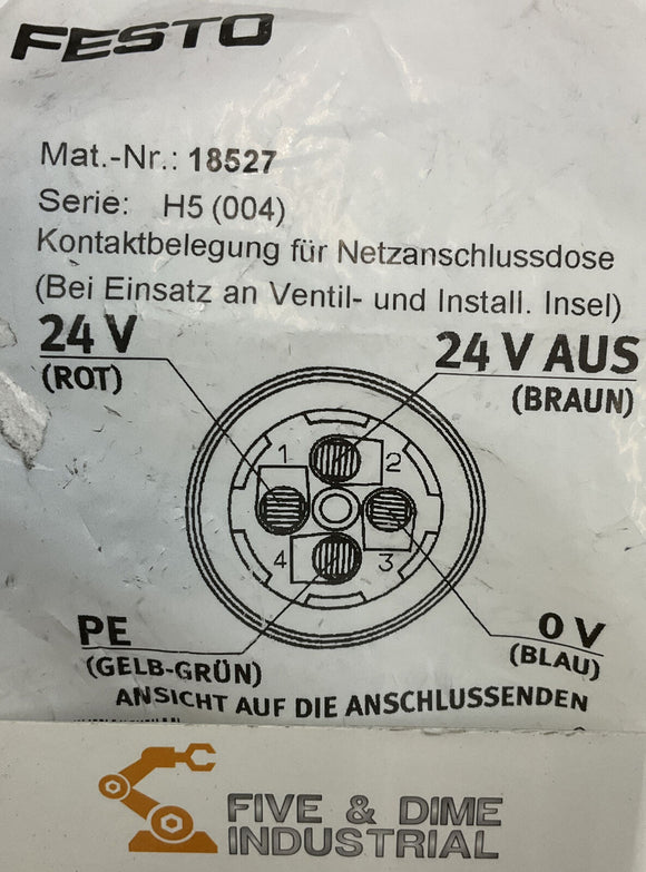 Festo 18527 Plug Socket