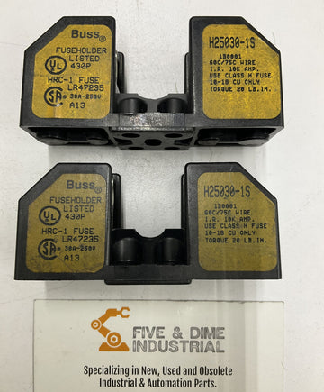 Bussmann H25030-1S Lot of (2) Fuse Holder 30A 250V - 0