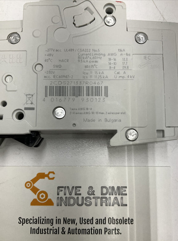 ABB 2CDS271337R0467 / 50201M-K16A Circuit Breaker 16 Amps