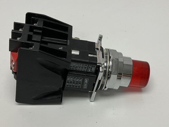 Cutler Hammer 10250TD Red Pilot Light Momentary Switch with Adapter