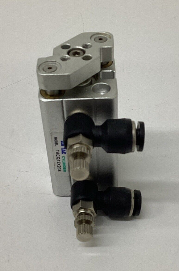 Airtac TACQ12X20S Compact Guided Air Cylinder w/Flow Valves