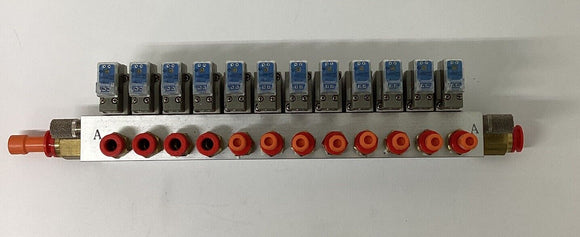 SMC SYJ514-SLOZ 12-Valve Manifold 24 Vdc