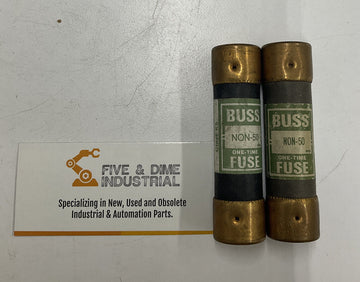 Bussmann NON-50 Lot of 2 Dual Element Time Delay 50A 250V