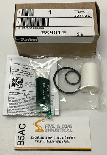 Parker PS901P 40 Micron Filter Element Kit with O-Rings and Lubricant