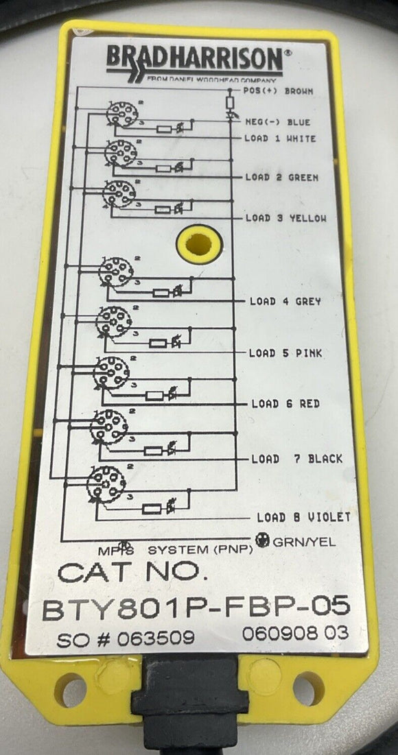 Molex Woodhead BTY801P-FBP-05 1201140072 8 Port PNP Junction Box, 8-Port