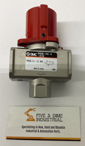 SMC VHS40-F04-R-X113 Pneumatic Lock-Out Valve