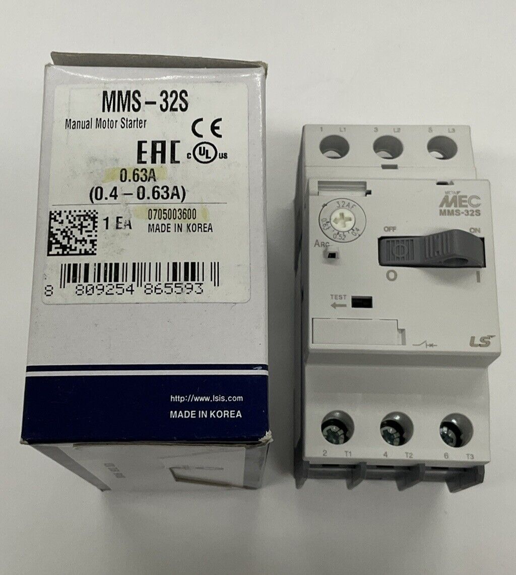 LS MMS-32S / MMS-32S-0.63A Manual Motor Starter 0.4-063A | Five and ...