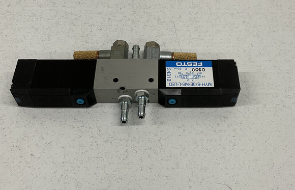 Festo  MYH -5/3E-MS-L-LED 24 VDC  Solenoid Valve  2-8 Bar
