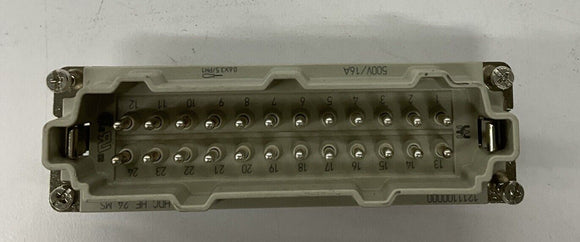 Weidmuller 1211100000 HDC HE-24 24 Contact Heavy Duty Connector