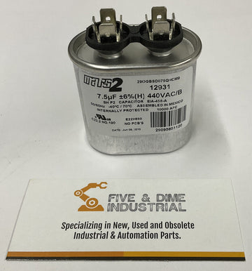 Mars 2 12931 7.5 MFD 440 VAC Motor Run  Capacitor