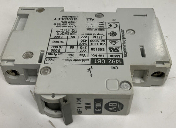 Allen Bradley 1492-CB1-G100 Circuit Breaker Ser.B 10 amp
