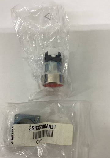 Siemens 3SB35000AA21 Momentary Red Push Button - 0