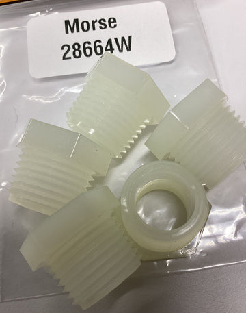 Morse 18664W / HH18197 (PKG of 5) 1/2" X 3/8" Nylon Hex Bushing - 0