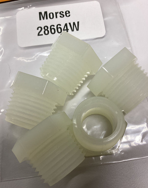 Morse 18664W / HH18197 (PKG of 5) 1/2" X 3/8" Nylon Hex Bushing