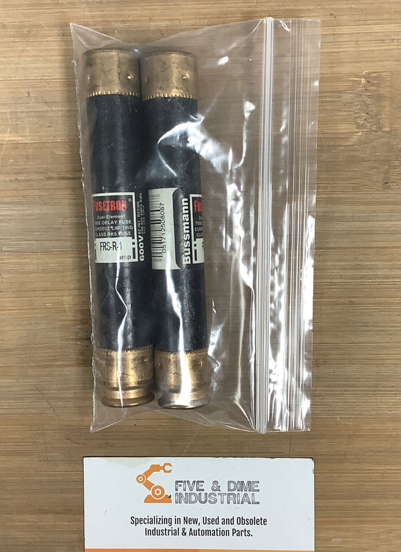 Bussmann Fusetron FRS-R-1 Fuses 600VAC.Lot of 2