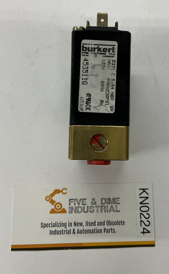 Burkret 453511Q 120 Vac Solenoid Valve