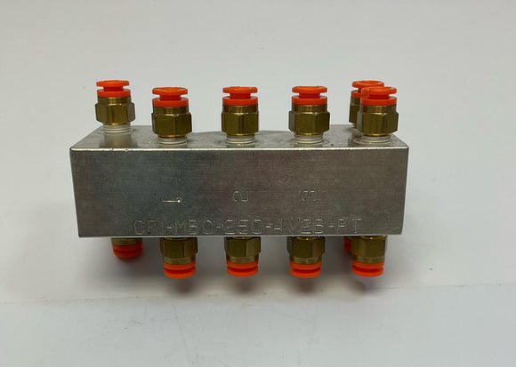 CPI  MBC-250-4V2B-PT  6-Port Manifold for 2-1/2'' Tube