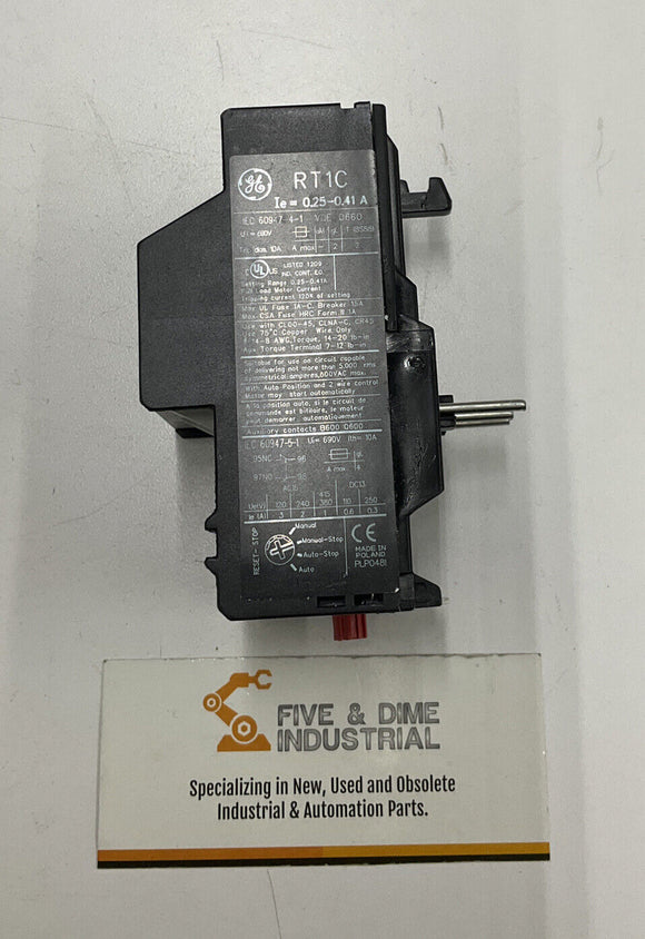 GE RT1C Overload Relay 0.25-0.41A 113701