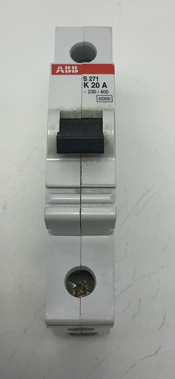 ABB S271-K20 / IEC947-2 Circuit Breaker 20A 1-Pole 10KA