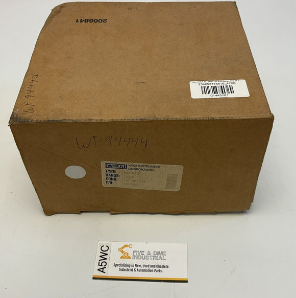 Wika 4317590 100 PSI 6" Gauge 232.34 316SS Tube and Socket 1/2" NPT Lower Middle