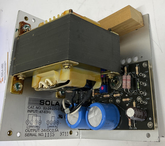 SGS Sola 83-24-225-03 Power Supply 24 Vdc 2.5A