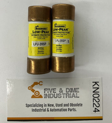 Bussmann LPJ-20SP Low Peak Class J Fuses Lot of 2