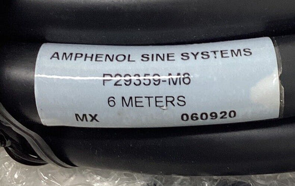 Amphenol P29359-M6  4-Pole 600V  90 Degree to Straight Cable