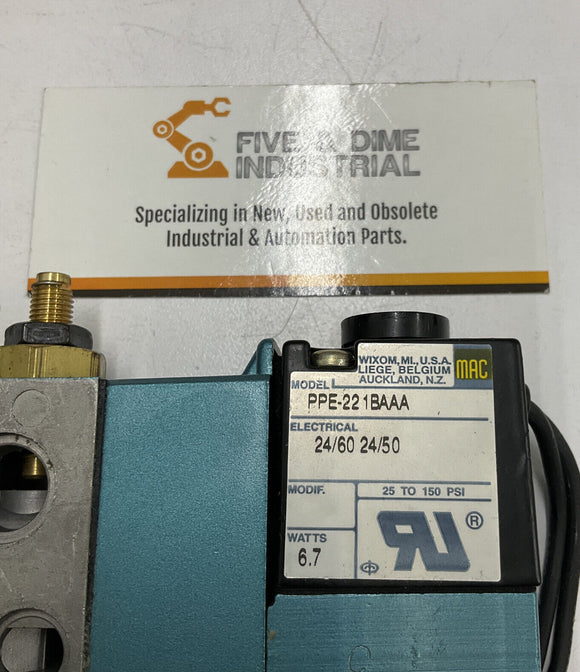 Mac B11C-PP-221BA-192 4 Way 24 vcd Solenoid Valve