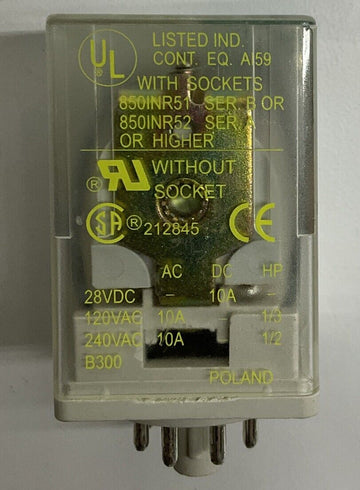 Square D 8501KP12V36 General Purpose Relay DPDT 12V