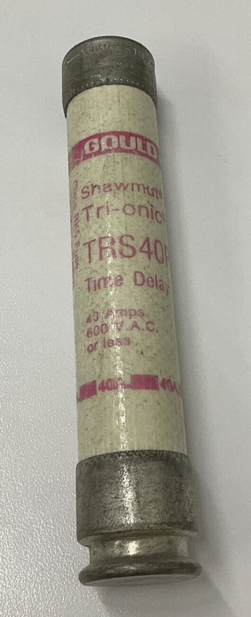 Gould Shawmut TRS40R Tri-onic Lot Of (2) Time Delay Fuses 40A - 0