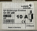 M.Schneider 330910 330-910 NH-00 Gr.00 aM Eurofuse 10A 690 VAC. Box of 3-6