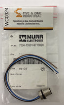 Murr Elektronik  7000-13501-9710020 M12 4-Wire Male Receptacle Front Mt.-1