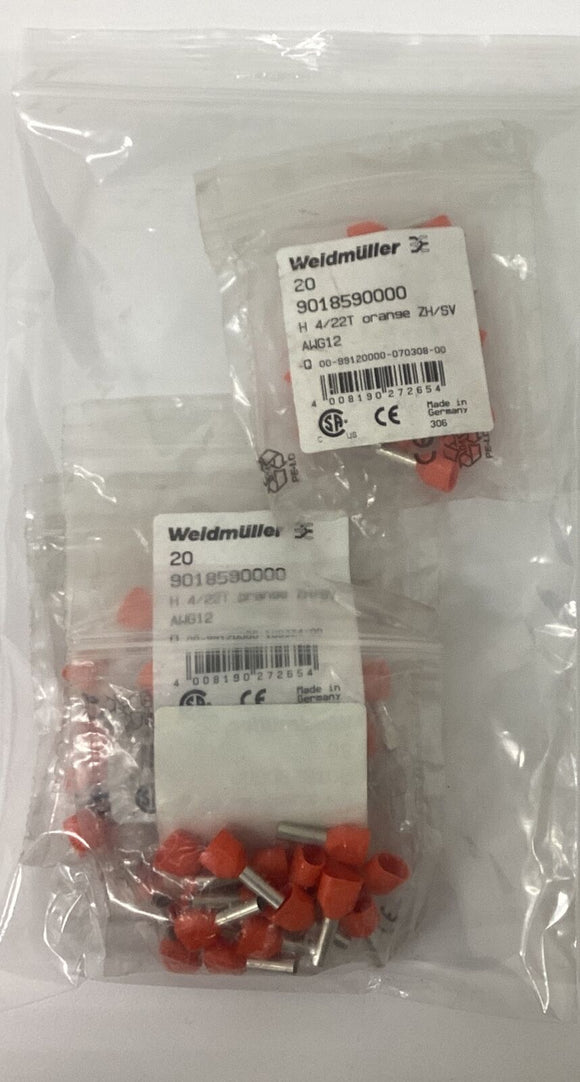 Weidmuller 901859000 4mm Ferrule 12 gauge  100 Pcs