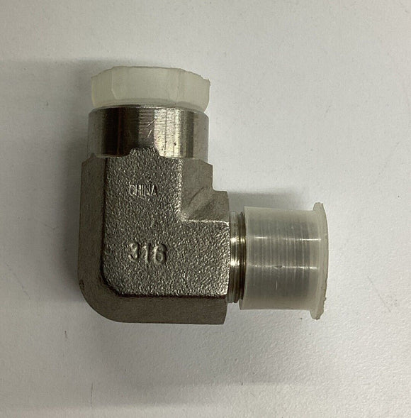 WWF 5502-06-06-SS  3/8" Male NPT X 3/8" NPT Female 90° 316 Stainless