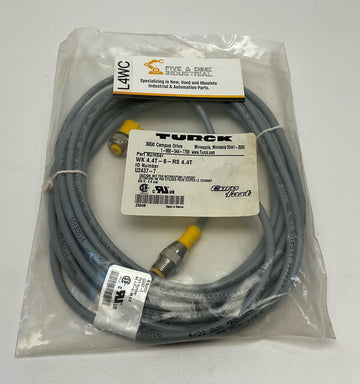Turck WK4.4T-6-RS-4.4T Cable Female Straight Male U2437-7 4-Pole, 4-Wire 90°