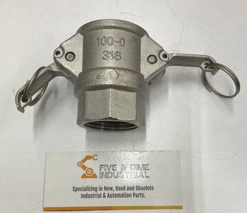 Dynaflo 0400684 1" Female Coupler Part D 1" Npt 3/16 SS - 0