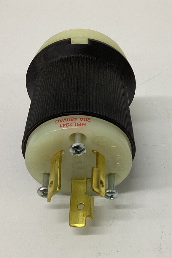 Hubbell HBL2341 / 2341  2-Pole, 3-Wire 20A Twist-Lok Male Plug
