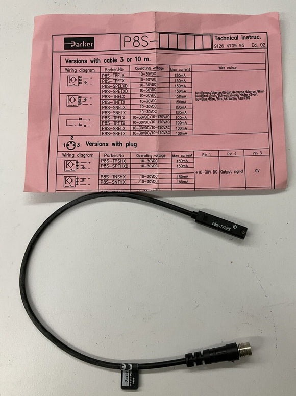Parker P8S-TPSHX Magnetic Sensor 10-30V DC