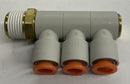 SMC KQ2VT09-36S 3-Port Banjo Fitting 5/16" X 3/8" NPT-3