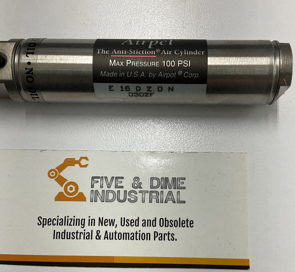 Airport Airpel E1602.0N Double Acting Pneumatic Cylinder 0.627 Bore, 2" Stroke